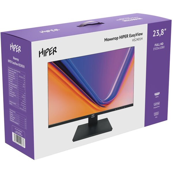 Купить Монитор Hiper EasyView HS2401H 23.8", IPS, LED, 16:9, HDMI, матовая, 1920x1080, VGA, DP FHD, черный, 4.45кг [HS2401VDH75H], изображение 18 в интернет-магазине Irkshop.ru