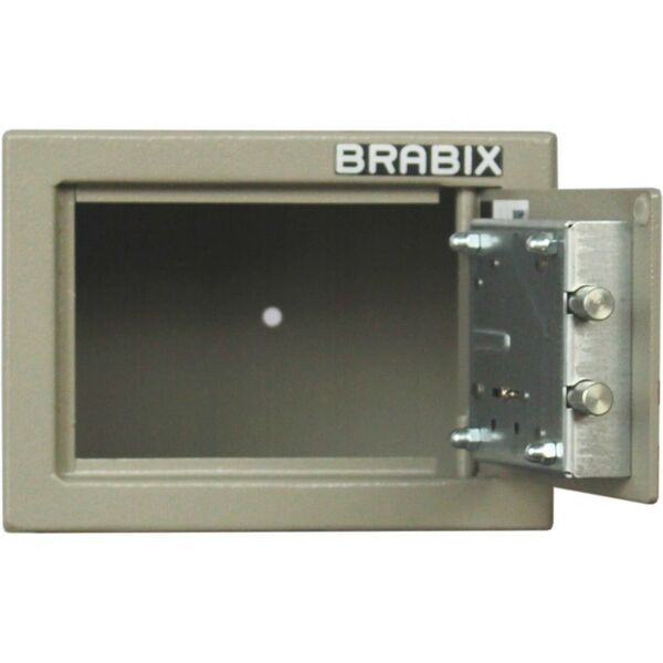 Сейфы и металлические шкафы: Сейф мебельный Brabix D-14m 145х200х150 мм, 3 кг, ключевой замок, крепление к стене фотографии