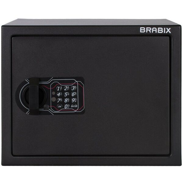Сейфы и металлические шкафы: Сейф мебельный Brabix SF-280EL 280х350х300 мм, электронный замок, черный [S103BR212414] фотографии
