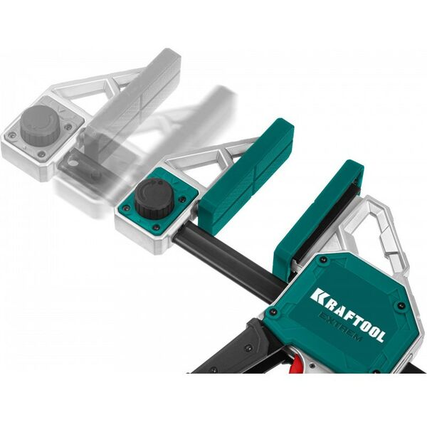Тиски, струбцины, наковальни, верстаки: Пистолетная струбцина KRAFTOOL EXTREM-1270/95 1270х95мм [32228-127] фотографии
