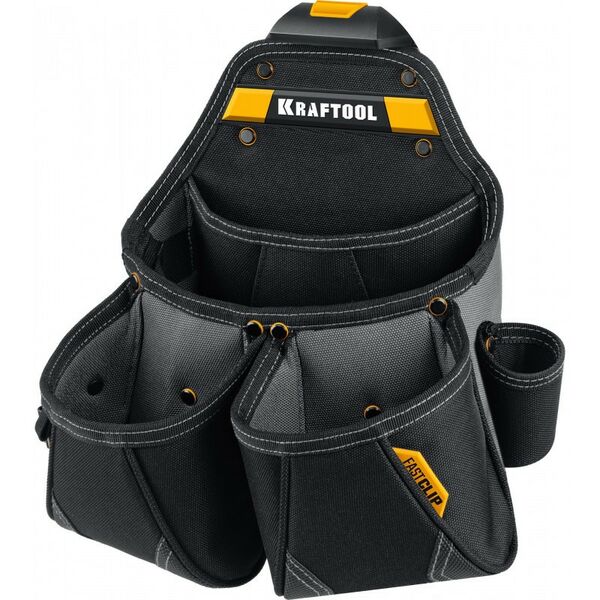 Ящики и сумки для инструмента: Пояс монтажника KRAFTOOL KBS-3L в комплекте: пояс монтажника и 2 большие сумки [38761] фотографии