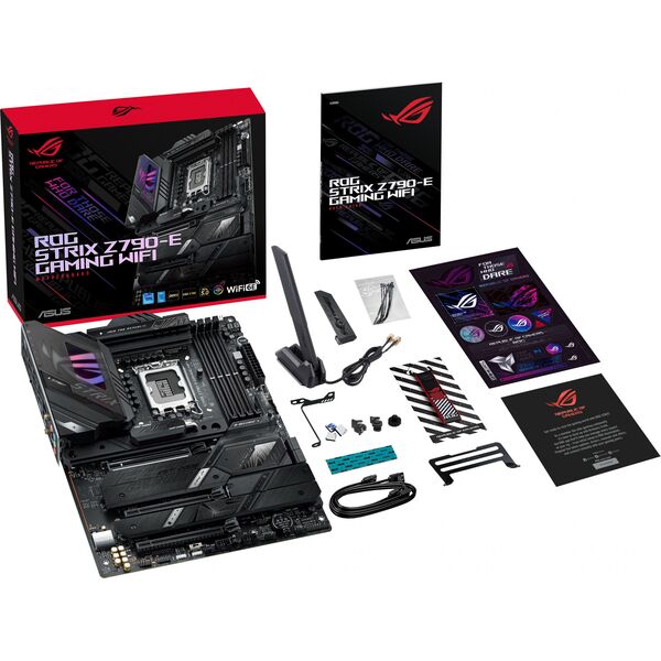 Купить Материнская плата Asus ROG STRIX Z790-E GAMING WIFI LGA1700 Intel Z790 4xDDR5 ATX AC`97 8ch(7.1) 2.5Gg RAID+HDMI+DP, изображение 3 в интернет-магазине Irkshop.ru