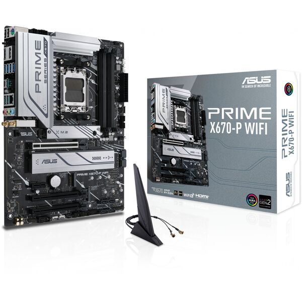 Купить Материнская плата Asus PRIME X670-P WIFI AM5 AMD X670 4xDDR5 ATX AC`97 8ch(7.1) 2.5Gg RAID+HDMI+DP, изображение 3 в интернет-магазине Irkshop.ru