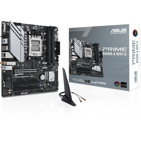 Купить Материнская плата Asus PRIME B650M-A WIFI II AM5  4xDDR5 mATX AC97 8ch(7.1) 2.5Gg RAID+VGA+HDMI+DP, изображение 2 в интернет-магазине Irkshop.ru