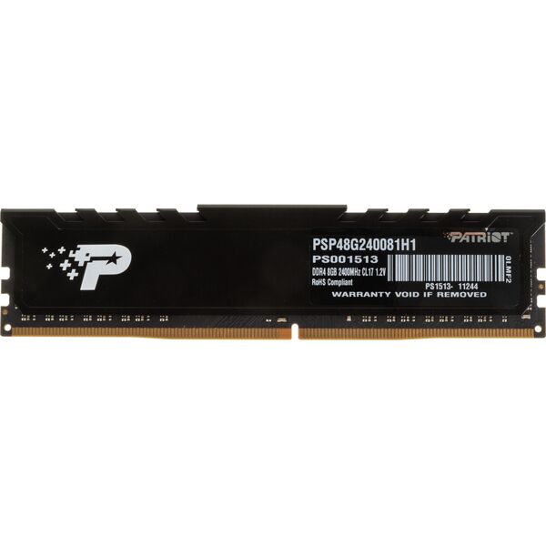 Купить Память Patriot Signature 8Gb DDR4 2400MHz PC4-19200 CL17 DIMM 288-pin 1.2В single rank с радиатором RTL [PSP48G240081H1], изображение 2 в интернет-магазине Irkshop.ru