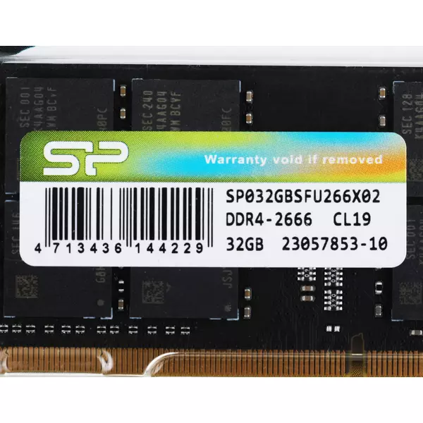 Купить Модуль памяти Silicon Power 32Gb DDR4 2666MHz PC4-21300 CL19 SO-DIMM 260-pin 1.2В single rank RTL [SP032GBSFU266X02], изображение 2 в интернет-магазине Irkshop.ru