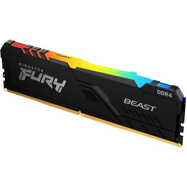 Купить Оперативная память Kingston Fury Beast RGB Gaming 16Gb DDR4 3200MHz PC4-25600 CL16 DIMM 288-pin 1.35В dual rank с радиатором RTL [KF432C16BB12A/16], изображение 2 в интернет-магазине Irkshop.ru