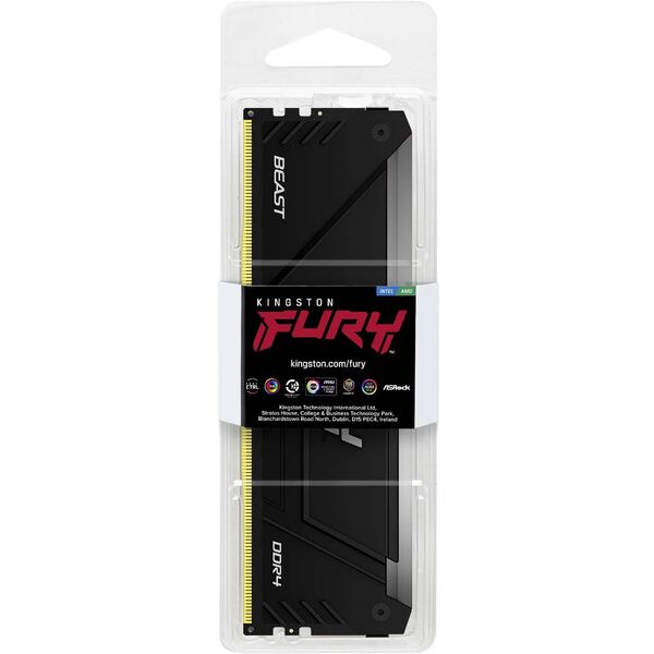 Купить Оперативная память Kingston Fury Beast RGB Gaming 16Gb DDR4 3600MHz PC4-28800 CL18 DIMM 288-pin 1.35В single rank с радиатором RTL [KF436C18BB2A/16], изображение 3 в интернет-магазине Irkshop.ru