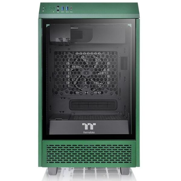 Купить Корпус Thermaltake The Tower 100 Racing Green без БП miniITX 1x120mm 3x140mm 2xUSB3.0 audio bott PSU [CA-1R3-00SCWN-00] в интернет-магазине Irkshop.ru