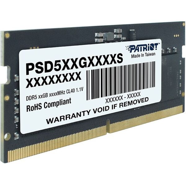 Купить Модуль памяти Patriot 8Gb DDR5 4800MHz PC5-38400 CL40 SO-DIMM 260-pin 1.1В single rank RTL [PSD58G480041S], изображение 3 в интернет-магазине Irkshop.ru