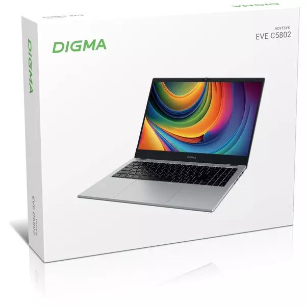 Купить Ноутбук Digma EVE C5802 N100/8Gb/256Gb SSD/Intel Graphics/WiFi/BT/Cam/5900 mAh/15.6" IPS FHD/Win11 Pro/silver [DN15N1-8CXW01], изображение 4 в интернет-магазине Irkshop.ru