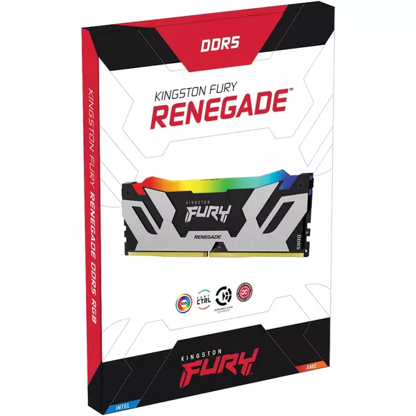 Купить Оперативная память Kingston Fury Renegade XMP RGB Gaming 48Gb Kit 2x24Gb DDR5 7200MHz PC5-57600 CL38 DIMM 288-pin 1.45В kit single rank с радиатором RTL [KF572C38RSAK2-48], изображение 2 в интернет-магазине Irkshop.ru