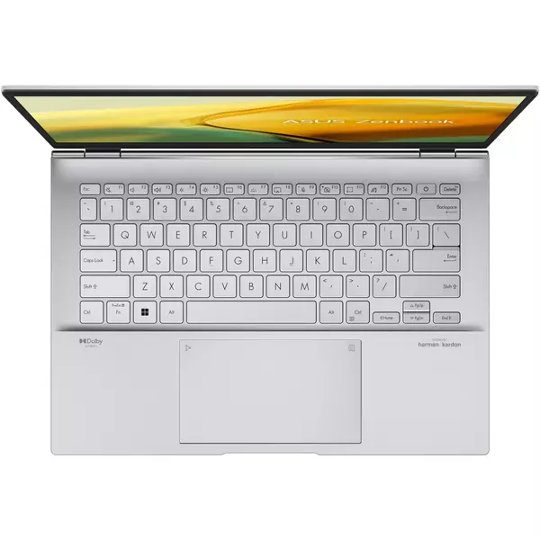 Купить Ноутбук Asus Zenbook 14 UX3402VA-KP697 Core i5 13500H/16Gb/512Gb SSD/WiFi/BT/Cam/Int/14" IPS WQXGA/noOS/silver/сумка [90NB10G6-M014Z0], изображение 5 в интернет-магазине Irkshop.ru