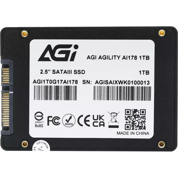 Купить SSD-накопитель AGI 1Tb AI178 SATA-III 2.5" [AGI1T0G17AI178], изображение 2 в интернет-магазине Irkshop.ru