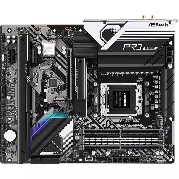 Купить Материнская плата ASRock X670E PRO RS Socket AM5 AMD X670 4xDDR5 ATX AC97 8ch(7.1) 2.5Gg RAID+HDMI+DP в интернет-магазине Irkshop.ru