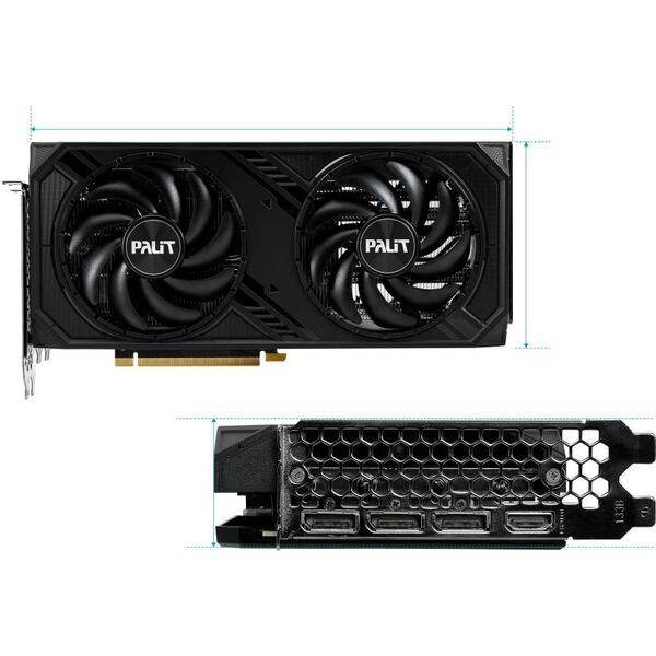 Купить Видеокарта Palit GeForce RTX 4070  SUPER DUAL OC 12Gb PCI-E 4.0 192bit GDDR6X 1980/21000 HDMIx1 DPx3 HDCP RTL [NED407SS19K9-1043D], изображение 2 в интернет-магазине Irkshop.ru