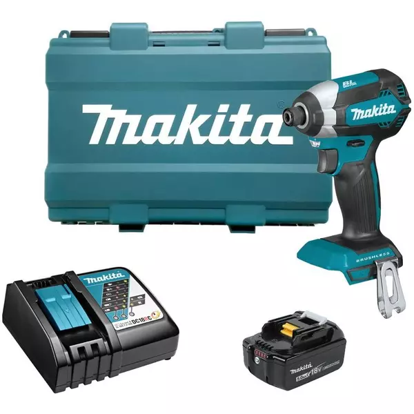 Купить Шуруповерт аккумуляторный ударный Makita DTD153RT Li-ion 18В, 170Нм, 3400 об/мин, 1х5Ач, 1/4", 1.5кг, кейс, б/щет в интернет-магазине Irkshop.ru