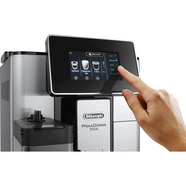 Купить Кофемашина DeLonghi Primadonna Soul ECAM610.74.MB 1450Вт черный/серебристый, изображение 12 в интернет-магазине Irkshop.ru