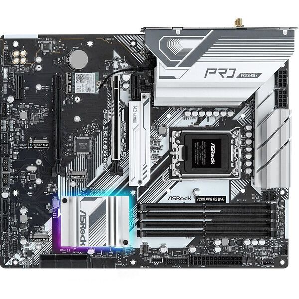 Купить Материнская плата ASRock Z790 PRO RS WIFI LGA1700 Intel Z790 4xDDR5 ATX AC97 8ch(7.1) 2.5Gg RAID+HDMI+DP, изображение 3 в интернет-магазине Irkshop.ru