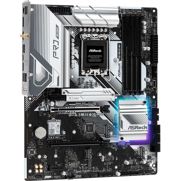 Купить Материнская плата ASRock Z790 PRO RS WIFI LGA1700 Intel Z790 4xDDR5 ATX AC97 8ch(7.1) 2.5Gg RAID+HDMI+DP, изображение 4 в интернет-магазине Irkshop.ru