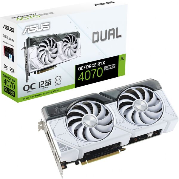 Купить Видеокарта Asus GeForce RTX 4070 Super 12Gb PCI-E 4.0 192bit GDDR6X 2520/21000 HDMIx1 DPx3 HDCP RTL [DUAL-RTX4070S-O12G-WHITE], изображение 4 в интернет-магазине Irkshop.ru