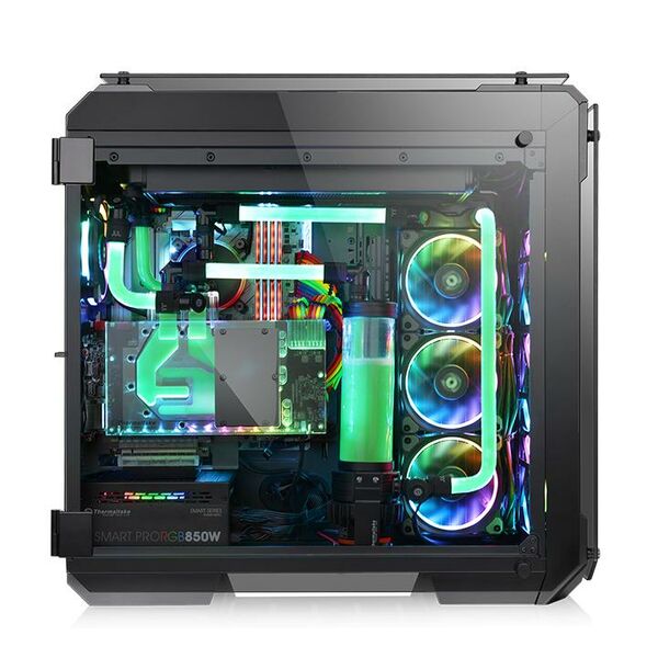 Купить Корпус Thermaltake View 71 TG черный без БП ATX 9x120mm 4x140mm 2xUSB2.0 2xUSB3.0 audio bott PSU [CA-1I7-00F1WN-00], изображение 3 в интернет-магазине Irkshop.ru