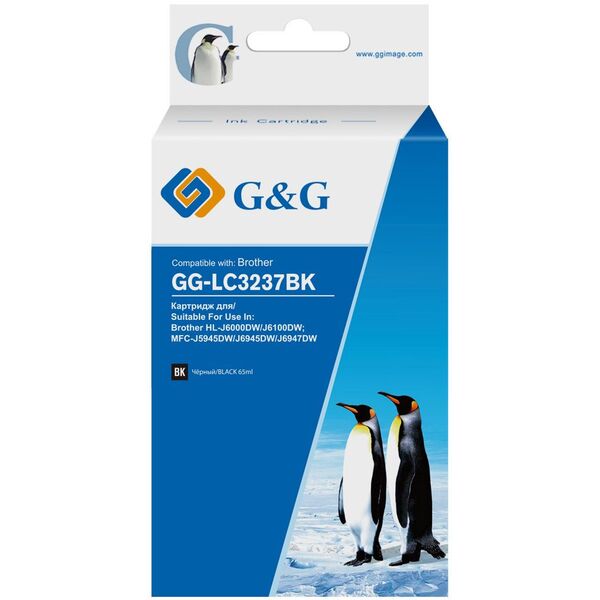 Купить Картридж струйный G&G GG-LC3237BK черный (65мл) для Brother HL-J6000DW/J6100DW в интернет-магазине Irkshop.ru