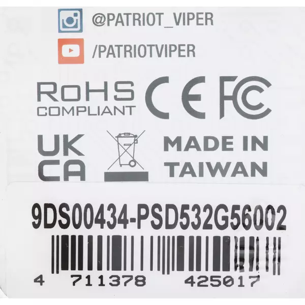 Купить Оперативная память Patriot Signature 32Gb DDR5 5600MHz PC5-44800 CL46 DIMM 288-pin 1.1В dual rank RTL [PSD532G56002], изображение 4 в интернет-магазине Irkshop.ru