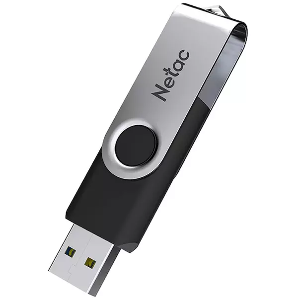 Купить Флеш-диск Netac 128Gb USB3.0 черный/серебристый [NT03U505N-128G-30BK], изображение 2 в интернет-магазине Irkshop.ru