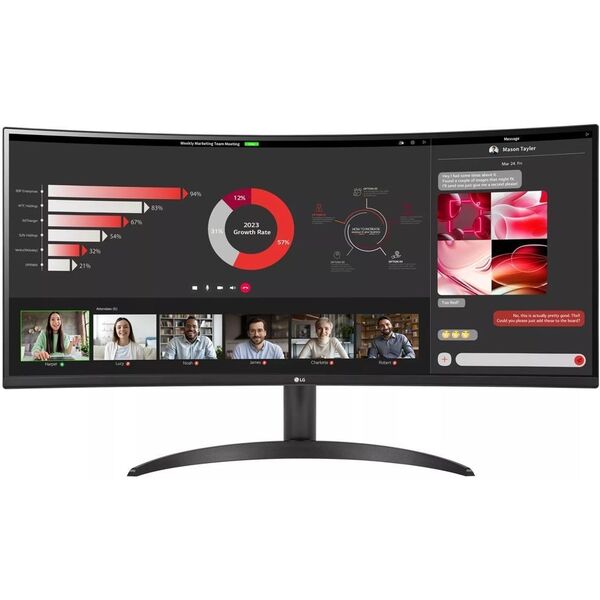 Купить ЖК-монитор LG UltraWide 34WR50QC-B 34" VA LED 21:9 HDMI матовая 300cd 178гр/178гр 3440x1440 100Hz FreeSync DP WQ 5.9кг черный [34WR50QC-B.ARUZ] в интернет-магазине Irkshop.ru