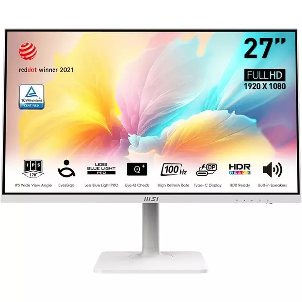 Купить ЖК-монитор MSI Modern MD2712PW 27" IPS LED 1ms 16:9 HDMI M/M матовая HAS Piv 300cd 178гр/178гр 1920x1080 100Hz FreeSync FHD USB 5.85кг белый [9S6-3PA49H-200] в интернет-магазине Irkshop.ru