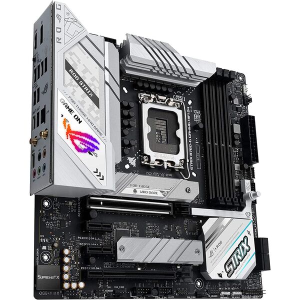 Купить Материнская плата Asus ROG STRIX B760-G GAMING WIFI D4 LGA1700 Intel B760 4xDDR4 mATX AC97 8ch(7.1) 2.5Gg RAID+HDMI+DP, изображение 2 в интернет-магазине Irkshop.ru