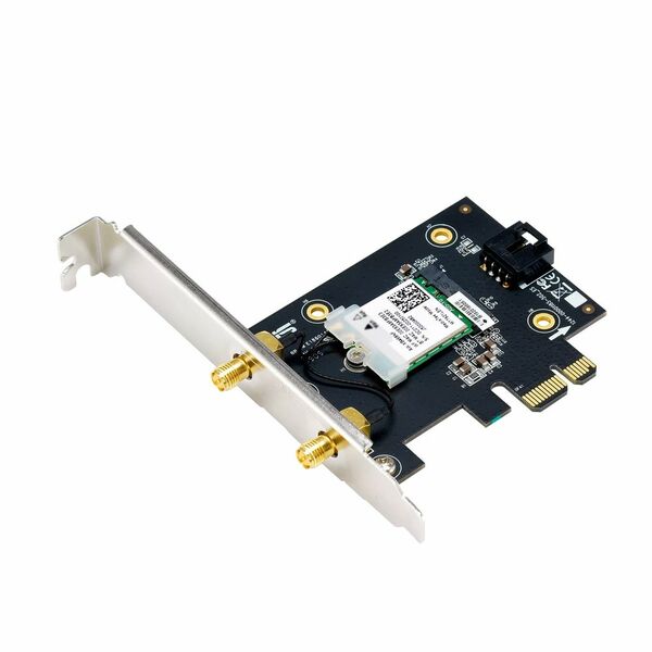 Купить Сетевой адаптер Wi-Fi + Bluetooth Asus PCE-AXE5400 PCI Express x1, 2 внешние съемные антенны, изображение 3 в интернет-магазине Irkshop.ru