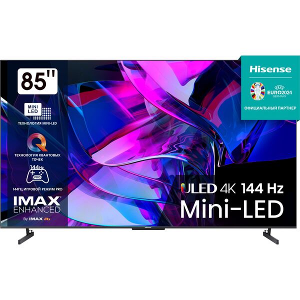 Купить ЖК-телевизор Hisense 85U7KQ 85" QLED 4K Ultra HD 120Hz DVB-T DVB-T2 DVB-C DVB-S DVB-S2 USB WiFi Smart TV темно-серый, изображение 2 в интернет-магазине Irkshop.ru