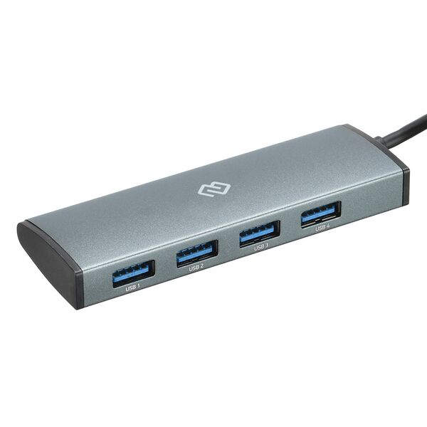 Купить Разветвитель Digma HUB-4U3.0-UC-G 4 порта USB-C, серый, изображение 3 в интернет-магазине Irkshop.ru