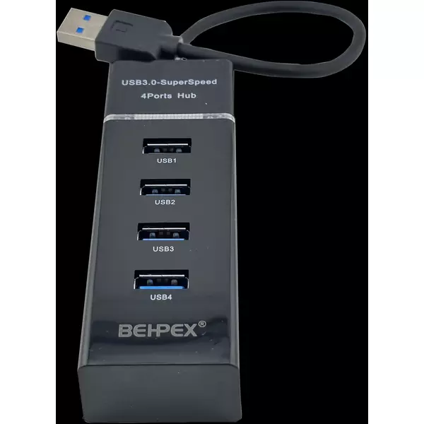 Купить Разветвитель  BHP-P104 4 порта USB 3.0, черный, изображение 2 в интернет-магазине Irkshop.ru