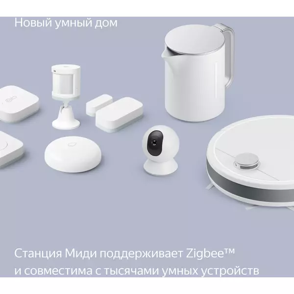 Купить Умная колонка Яндекс Станция Миди Алиса оранжевый 24W 1.0 BT/Wi-Fi 10м [YNDX-00054ORG], изображение 16 в интернет-магазине Irkshop.ru