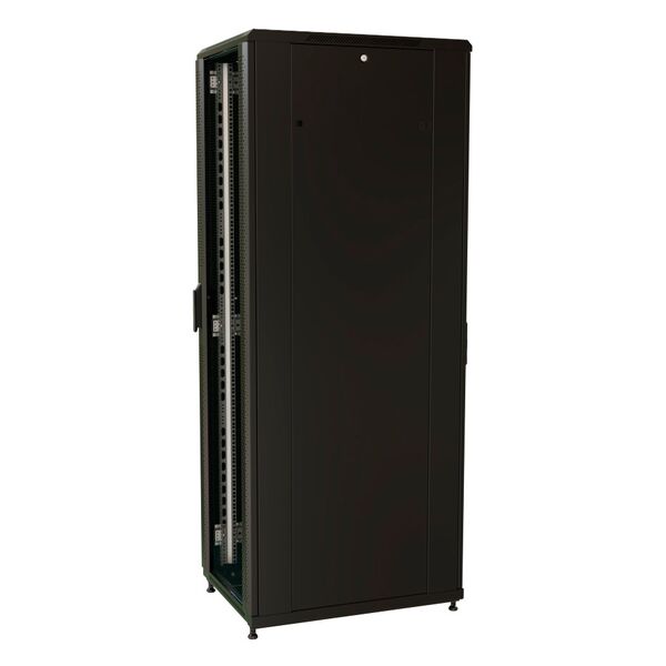 Купить Шкаф коммутационный напольный WRLINE WR-TT-2268-AS-RAL9004 22U 600x800мм пер.дв.стекл задн.дв.стал.лист 2 бок.пан. 800кг черный 710мм 1166мм IP20 сталь, изображение 3 в интернет-магазине Irkshop.ru