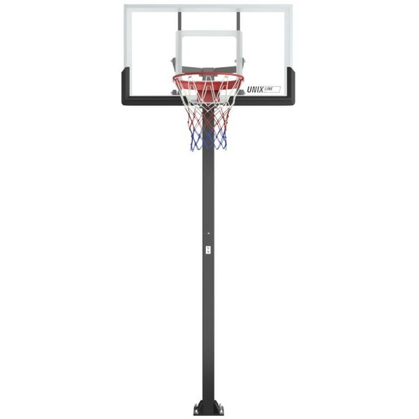 Баскетбол: Баскетбольная стойка стационарная UNIX line B-Stand-PC 54"x32" R45 H230-305 см фотографии