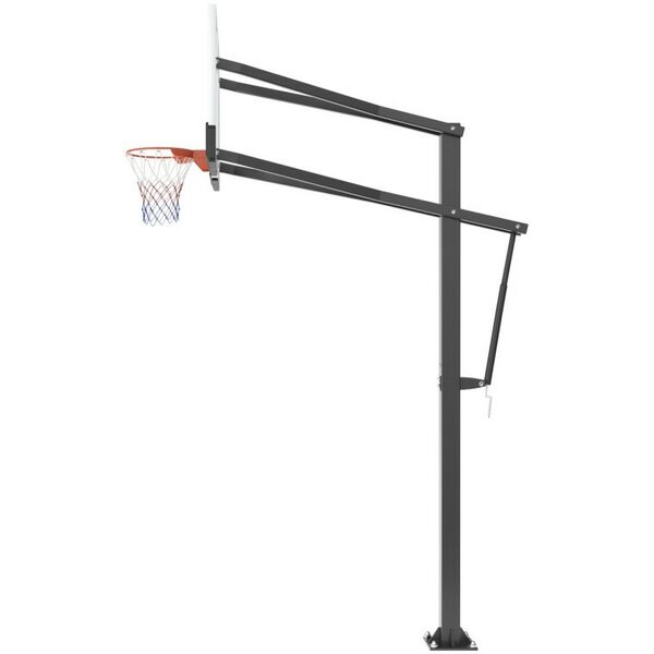 Баскетбол: Баскетбольная стойка стационарная UNIX line B-Stand-PC 72"x42" R45 H230-305 см фотографии