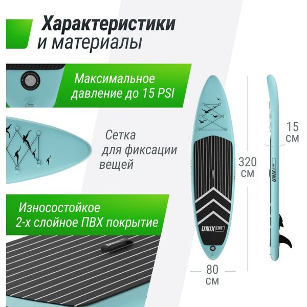 SUP-серфинг: SUP-борд UNIX line Night Jungle (320 см) фотографии
