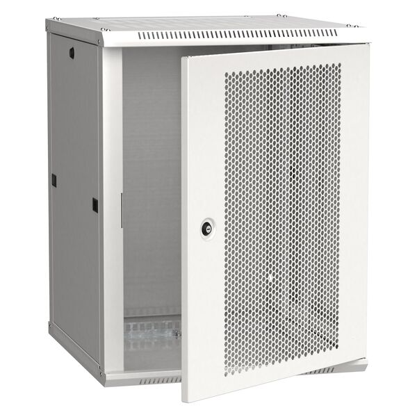 Купить Шкаф коммутационный Linea W настенный ITK LWR3-18U66-PF 18U 600x600мм пер.дв.перфор. 90кг серый 500мм 200град. 900мм IP00 IK10 сталь в интернет-магазине Irkshop.ru