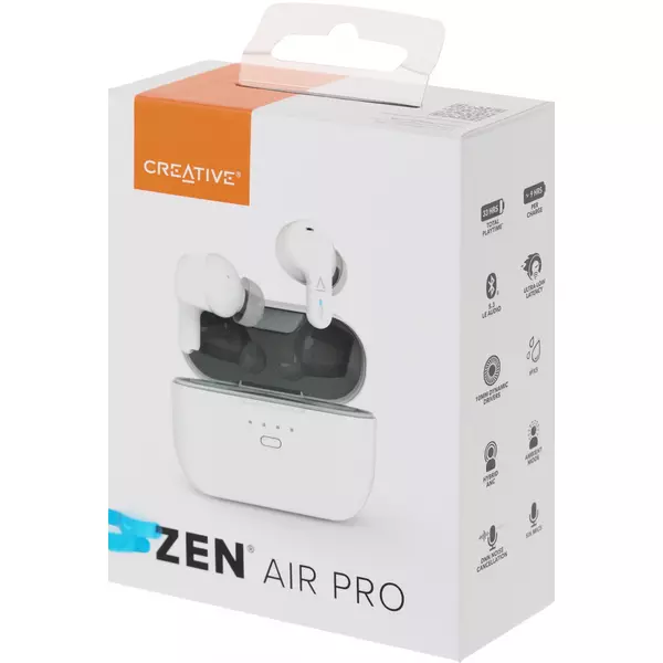 Купить Гарнитура внутриканальные беспроводные Creative Zen Air Pro bluetooth в ушной раковине белый [51EF1090AA000], изображение 5 в интернет-магазине Irkshop.ru