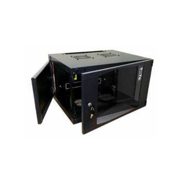 Купить Шкаф коммутационный настенный Lanmaster TWT-CBWNG-6U-6X6-BK 6U 550x600мм пер.дв.стекл 60кг черный 15.5кг 329мм в интернет-магазине Irkshop.ru