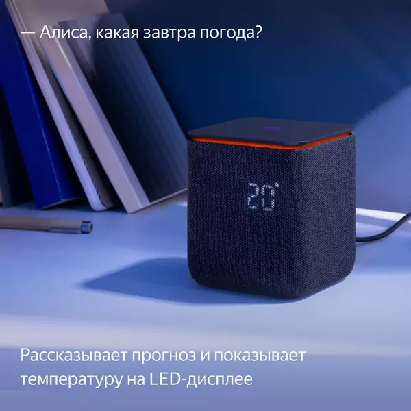 Купить Умная колонка Яндекс Станция Миди Алиса черный 24W 1.0 BT/Wi-Fi 10м [YNDX-00054BLK], изображение 14 в интернет-магазине Irkshop.ru