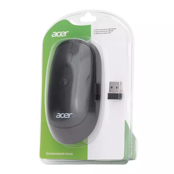 Купить Мышь Acer OMR137 черный оптическая 1600dpi беспров. USB 3but [ZL.MCEEE.01K], изображение 9 в интернет-магазине Irkshop.ru