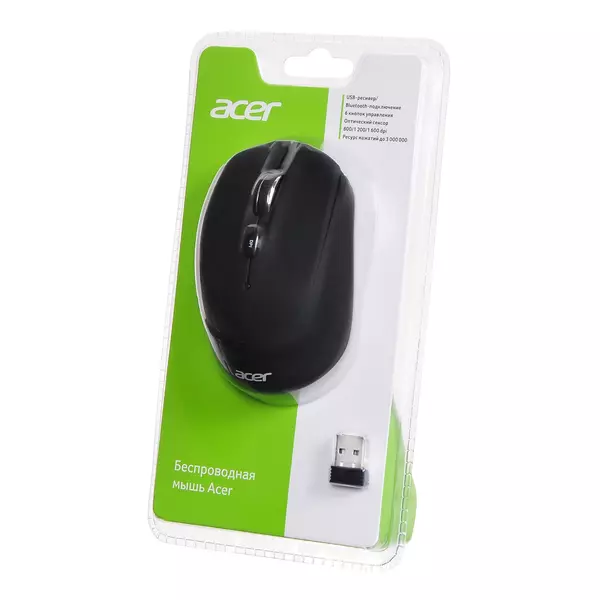 Купить Мышь Acer OMR050 черный оптическая 1600dpi беспров. BT/Radio USB 6but [ZL.MCEEE.00B], изображение 9 в интернет-магазине Irkshop.ru