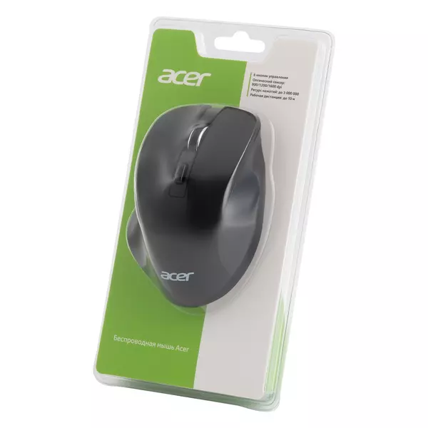 Купить Мышь Acer OMR140 черный оптическая 1600dpi беспров. USB 6but [ZL.MCEEE.00G], изображение 8 в интернет-магазине Irkshop.ru