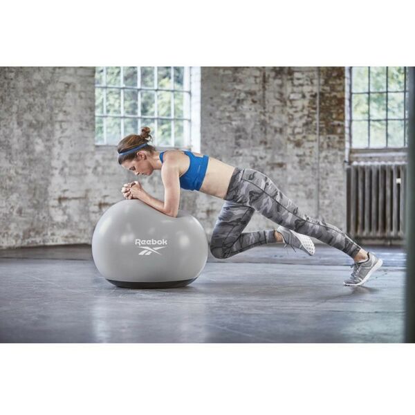 Фитнес оборудование: Гимнастический мяч Reebok Gymball 65 см серо-черный [RAB-40016BK] фотографии
