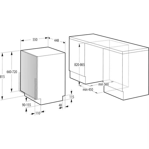 Купить Встраиваемая посудомоечная машина Gorenje GV541D10 1760Вт узкая инвертер, изображение 2 в интернет-магазине Irkshop.ru